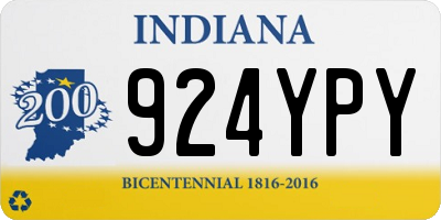 IN license plate 924YPY