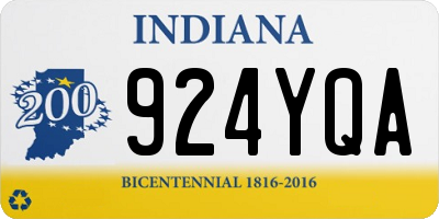 IN license plate 924YQA
