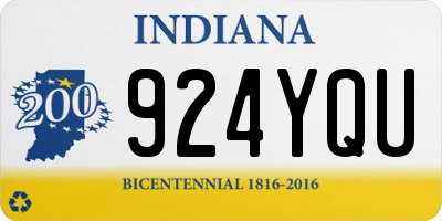 IN license plate 924YQU