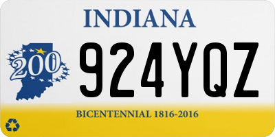 IN license plate 924YQZ