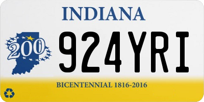 IN license plate 924YRI