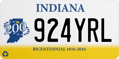 IN license plate 924YRL