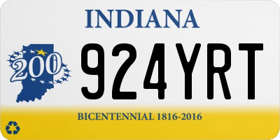 IN license plate 924YRT