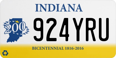 IN license plate 924YRU
