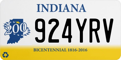 IN license plate 924YRV