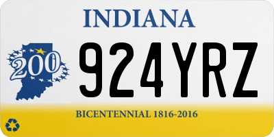 IN license plate 924YRZ