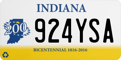 IN license plate 924YSA