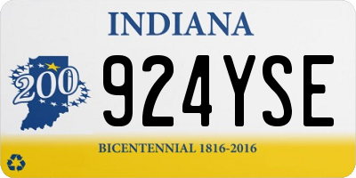 IN license plate 924YSE