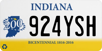 IN license plate 924YSH