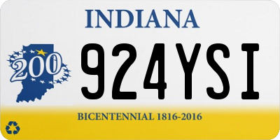 IN license plate 924YSI