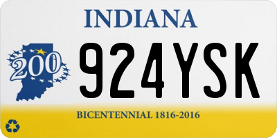 IN license plate 924YSK