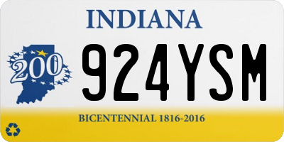 IN license plate 924YSM
