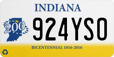 IN license plate 924YSO