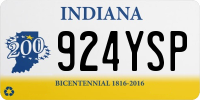 IN license plate 924YSP