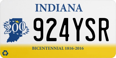 IN license plate 924YSR