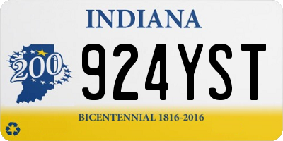 IN license plate 924YST