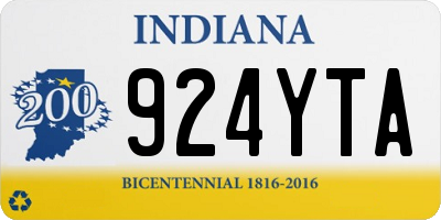 IN license plate 924YTA