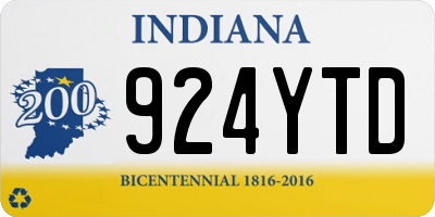 IN license plate 924YTD