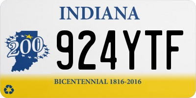 IN license plate 924YTF