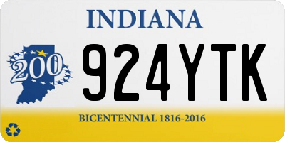 IN license plate 924YTK