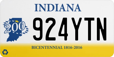 IN license plate 924YTN