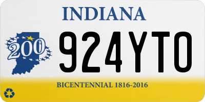 IN license plate 924YTO