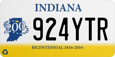 IN license plate 924YTR