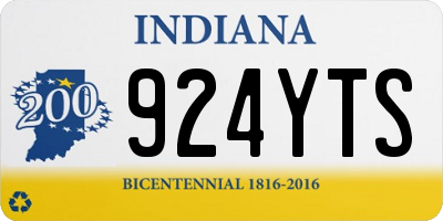IN license plate 924YTS