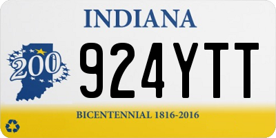 IN license plate 924YTT