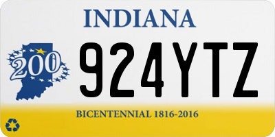 IN license plate 924YTZ