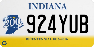 IN license plate 924YUB