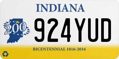 IN license plate 924YUD