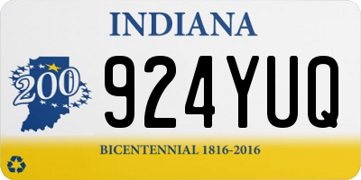 IN license plate 924YUQ