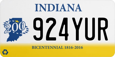 IN license plate 924YUR