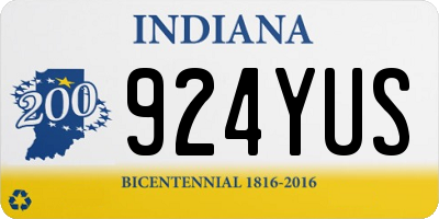 IN license plate 924YUS