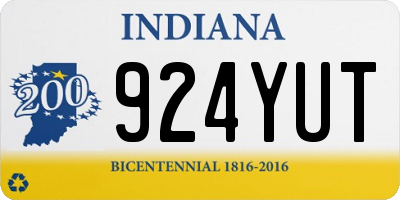 IN license plate 924YUT