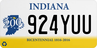 IN license plate 924YUU