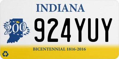 IN license plate 924YUY