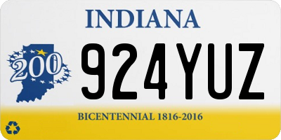 IN license plate 924YUZ