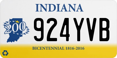 IN license plate 924YVB