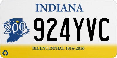 IN license plate 924YVC