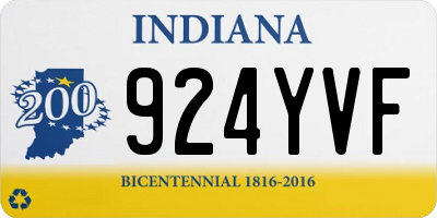 IN license plate 924YVF