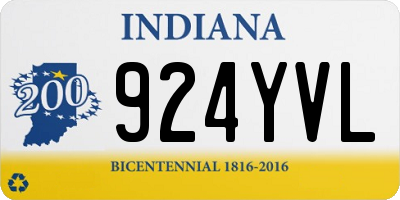 IN license plate 924YVL
