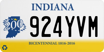 IN license plate 924YVM