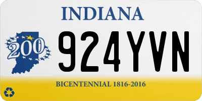 IN license plate 924YVN