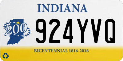 IN license plate 924YVQ