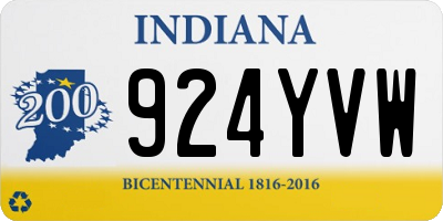 IN license plate 924YVW