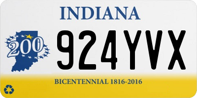 IN license plate 924YVX