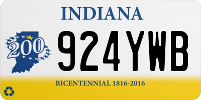 IN license plate 924YWB