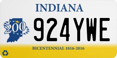IN license plate 924YWE
